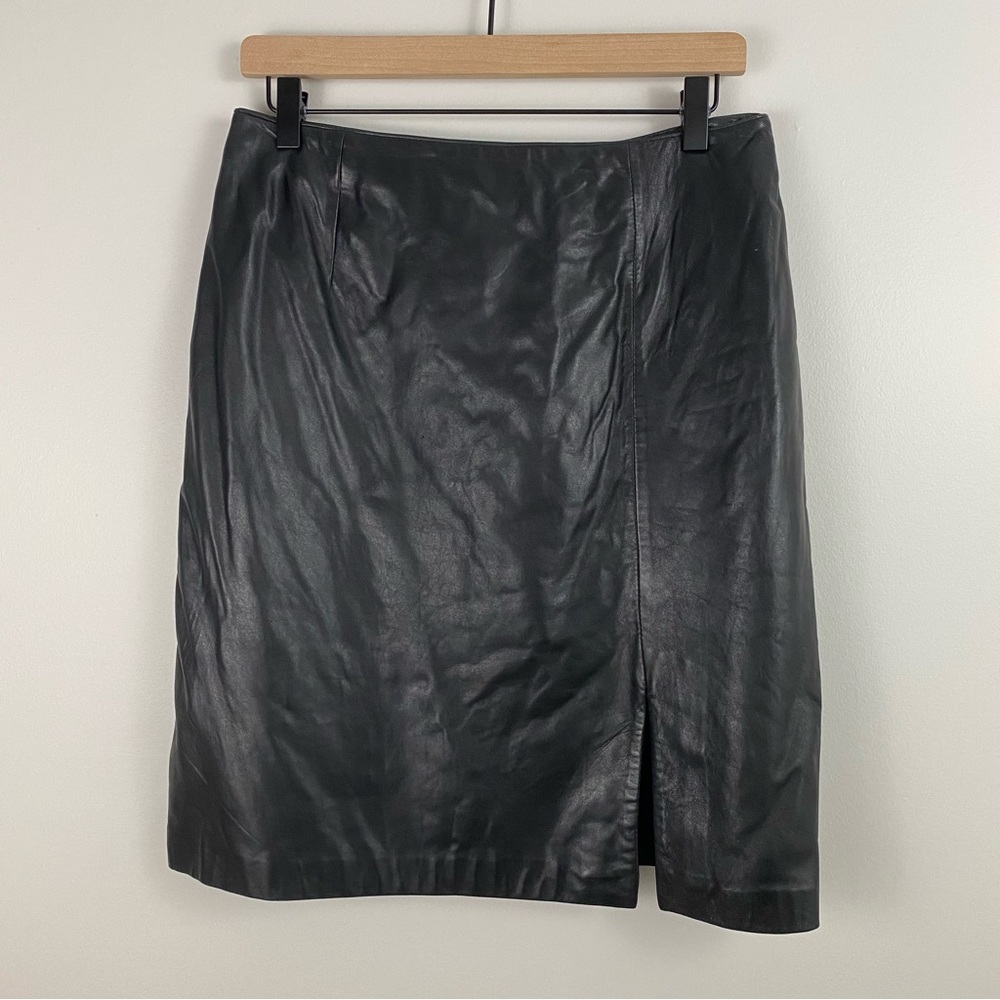 Siena Studio Black Leather Mini-Skirt